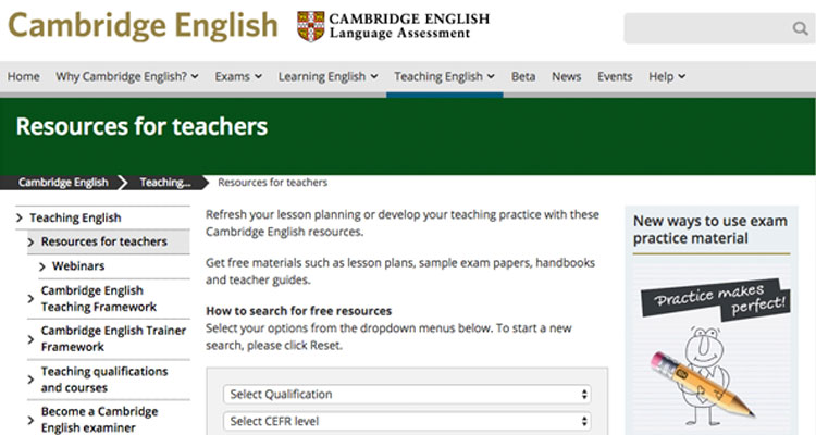 cambridge english teaching resources
