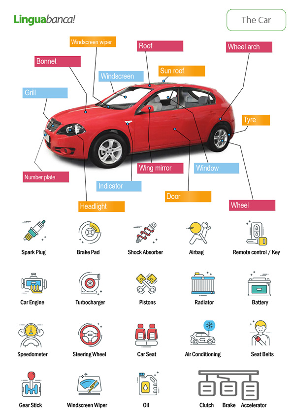 exterior and interior of a car in English to download